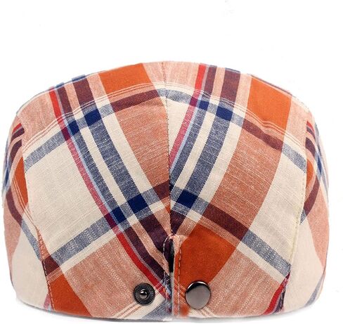 ZLSLZ Mens Adjustable Plaid Ivy Newsboy Cabbie Gatsby Golf Beret Flat Hat Cap in Saudi Arabia