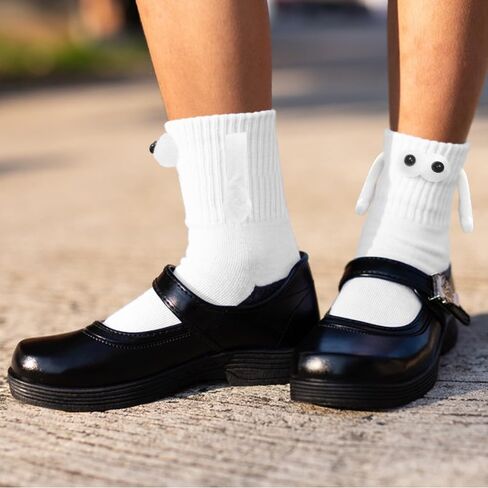 2 Pairs Holding Hands Socks Magnetic Doll Socks, Novelty Couple Funny Socks, Gifts for Valentines Day, Mothers Day, Fathers Day, Christmas in Saudi Arabia