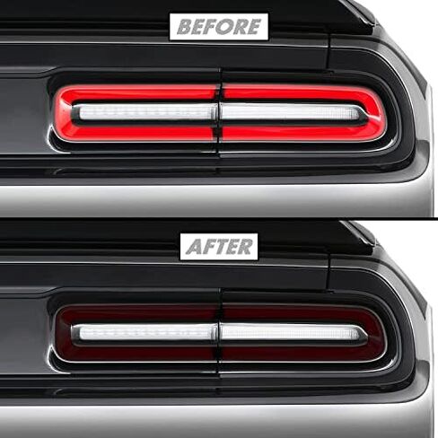 SlickMod PreCut Vinyl Smoke Tint for 2015-2022 Dodge Challenger Taillight (1. Taillight, 20% Dark Smoke) in Saudi Arabia