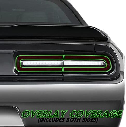SlickMod PreCut Vinyl Smoke Tint for 2015-2022 Dodge Challenger Taillight (1. Taillight, 20% Dark Smoke) in Saudi Arabia