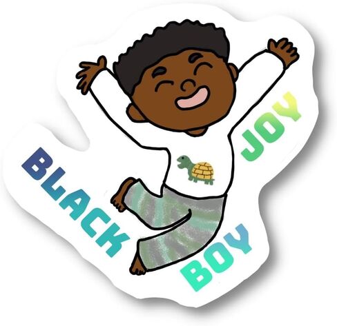 حزمة ملصقات الأطفال السوداء للأولاد | ملصقات مقطوعة بالقالب من Little Black Boy لمجموعة دفاتر الملاحظات الخاصة بزجاجة المياه والكمبيوتر المحمول | ملصقات بلاك بوي جوي | ملصق مائي | ضد للماء in Saudi Arabia