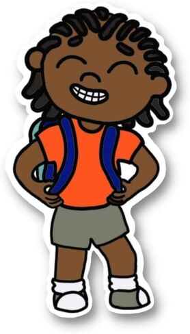 حزمة ملصقات الأطفال السوداء للأولاد | ملصقات مقطوعة بالقالب من Little Black Boy لمجموعة دفاتر الملاحظات الخاصة بزجاجة المياه والكمبيوتر المحمول | ملصقات بلاك بوي جوي | ملصق مائي | ضد للماء in Saudi Arabia