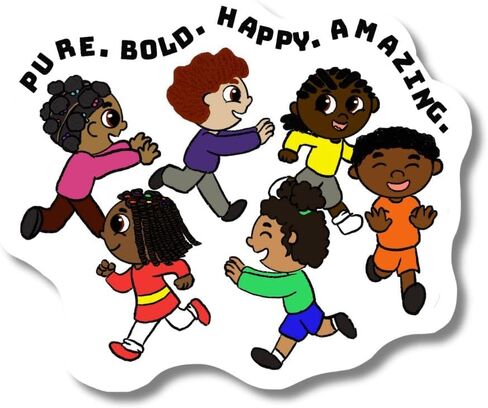حزمة ملصقات الأطفال السوداء للأولاد | ملصقات مقطوعة بالقالب من Little Black Boy لمجموعة دفاتر الملاحظات الخاصة بزجاجة المياه والكمبيوتر المحمول | ملصقات بلاك بوي جوي | ملصق مائي | ضد للماء in Saudi Arabia