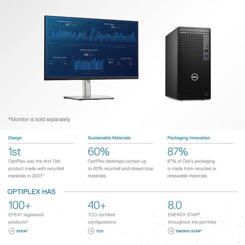 Dell OptiPlex 3000 Series Business Tower Desktop, Intel Core i9-12900K, 32GB RAM, 1TB SSD, RJ-45, DVD-RW, HDMI, Wired KB & Mouse, Display Port, Wi-Fi, Windows 11 Pro, Black in Saudi Arabia