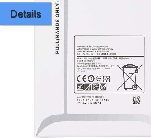 New Replacement Battery EB-BT355ABA EB-BT355ABE Compatible with Samsung Galaxy Tab A 8.0 SM-T350 SM-T355 SM-T355C SM-T357W with Tools in Saudi Arabia