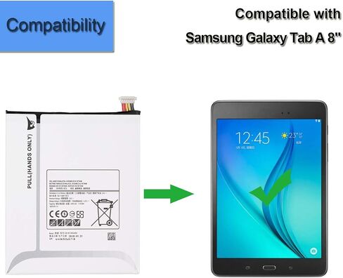 New Replacement Battery EB-BT355ABA EB-BT355ABE Compatible with Samsung Galaxy Tab A 8.0 SM-T350 SM-T355 SM-T355C SM-T357W with Tools in Saudi Arabia