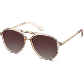 نظارات شمسية مستقطبة طراز Aviator للسيدات والرجال بإطار كبير بتصميم كلاسيكي عصري طراز السبعينيات CL1392 in Kuwait