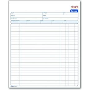 Adams Invoice Book, 8-3/8 x 10-11/16 Inches, 2-Part, Carbonless, White/Canary, 50 Sets per Book (D8140) in Kuwait