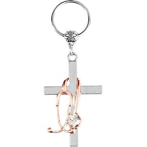 سلسلة مفاتيح متقاطعة لسماعة الطبيب والممرضة، هدية إيمانية مسيحية دينية، طلاب الرعاية الصحية، تخرج عيد الفصح in Kuwait