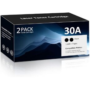 30A CF230A Black Toner Cartridges 2-Pack M203dw M227fdw Toner Compatible for HP30A HP30X Work with HP Laser Pro M203dn M203dw M203d LaserJet Pro MFP M227fdn M227fdw M227sdn Printer, High-Yield in Kuwait