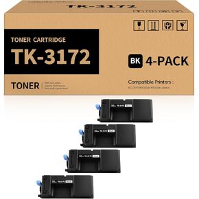 TK3172 Toner Cartridge Compatible Replacement for Kyocera TK-3172 TK 3172 1T02T80US0 Works with ECOSYS P3050dn P3150dn (4 Pack, Black ) in Saudi Arabia