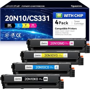 CS331 CX331 Toner Cartridges 4 Pack (with Chip) Replacement for Lexmark 20N10K0 20N10C0 20N10M0 20N10Y0 Toner Compatible with Lexmark CS331dw CS431dw CX331adwe CX431adw CS431 CX431 Series Printer Ink in Kuwait