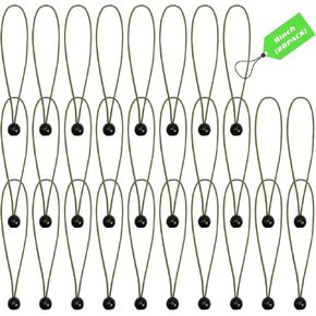 XSTRAP STANDARD 28 Pack Heavy Duty 9 Inch Ball Bungee Cords, Tarp Tie Down Bungee Balls for Canopy, Tent, Cargo, Wires & Hoses in Army Green in Kuwait