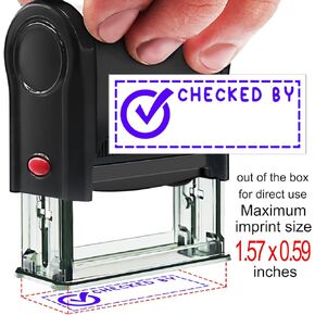 Purple Checked by Teacher Stamps for Grading,Checked by Stamps Self-Inking Personalized for Teacher Supplies,Personalized Teacher Checked Stamps for Classroom Supplies,Grading Stamp in Kuwait