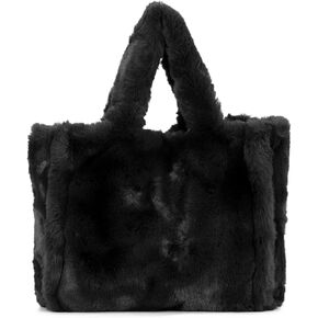 GOKTOW Faux Fur Purse for Women, Soft Fluffy Furry Fuzzy Winter Tote Bag Handbag for Winter Daily Commute Shopping in Kuwait