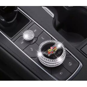 Cutomized Bling Crystal Metal Car Decorative Diamond Center Control Multimedia Button Trim Cover Interrior for Cadillac CT6/ XT4 /XT5 /XT6 2019-2020 Ice Out in Saudi Arabia