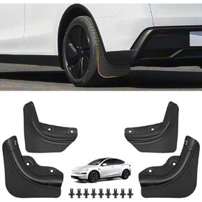 Car Mud Flaps Compatible with for Tesla Model Y Juniper 2025,All Weather Splash Guards,Exterior Accessories for New Tesla Model Y Juniper,No Drilling Required,4PCS in Kuwait