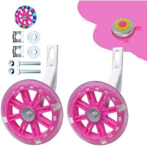 YTKD Training Wheels for Bicycle,Flash Mute Wheel Compatible for Bikes of 12 Inch 1 Pair in Kuwait