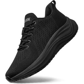 SHULOOK Men's Non Slip Work Shoes Arch Support Slip-Resistant Kitchen Chef Restaurant Food Service Nurse Shoe Comfortable Mesh Breathable Walking Sneakers Black in Kuwait