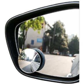 مرآة النقطة العمياء الكريستالية، عبوتان، مستديرة محدبة قابلة للدوران 360 درجة، مرايا رؤية جانبية بزاوية واسعة للسيارات in Kuwait