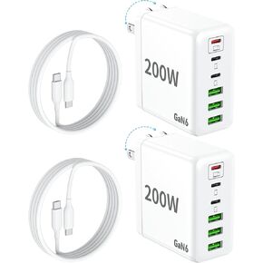 2 Pack USB C Fast Charger 160W Compact Foldable 3 Port Charging Station Hub Brick Block PD PPS 65W Laptop Charger for iPhone 16 16Pro Max MacBook Pro/Air/iPad Pro/Galaxy S24/Note 22/Dell XPS in Kuwait