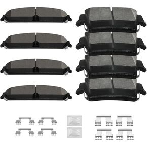 Front and Rear Ceramic 8pcs Brake Pads Kits with Hardware Fit for 2005-2023 Dodge Charger Challenger Magnum 2005-2015 2017-2018 Chrysler 300 AWD in Kuwait