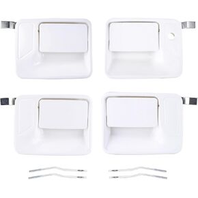 F250 Exterior Door Handles for Ford F-250 F350 1999-2016 Super Duty, 4PCS White Exterior Door Handle with Key Hole ront & Rear and Left Right Outside Door Handles F250 F350 Pick-up Truck 7C3Z2522405AA in Kuwait