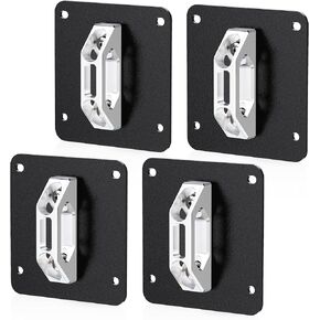 RENO Tie Down Anchors, Aluminum Cleats+304 Stainless Steel Plates Fits for 2015+ F150 F250 F350 Raptor / 2022+ F150 Lightning Bed Tie Downs Hooks, Replace FL3Z-99000A64-B,FL3Z-9928408-AB (Silver,4pcs) in Kuwait