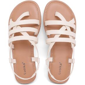 صنادل Luoika النسائية المسطحة ذات العرض الواسع، صنادل كاجوال ذات أشرطة قابلة للطي سهلة الارتداء أحذية الشاطئ الصيفية للنساء. in Kuwait