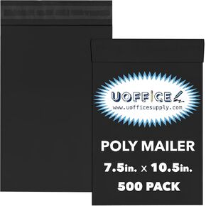 رسائل بريد بولي ملونة، أسود، 7.5 بوصة × 10.5 بوصة، حزمة من 500، أكياس بريد بولي، أكياس بولي للتغليف، أكياس شحن ذاتية الغلق، بريد بولي، أكياس بريد الملابس in Kuwait