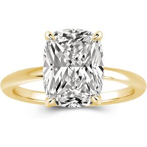 5.5 Ct Cushion Cut Hidden Halo Engagement Ring, 925 Sterling Silver 18K Gold Plated solitaire Jewelry Gift, 5A Cubic Zirconia Promise Anniversary Ring in Kuwait