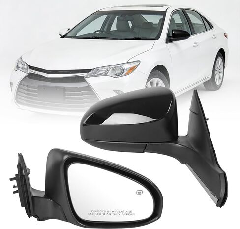 JDMSPEED Right Passenger Side View Door Mirror Compatible with 2015 2016 2017 Toyota Camry with Heated Power Glass Manual Folding Heated Black Replaces 8790606041(5Pin) in Saudi Arabia