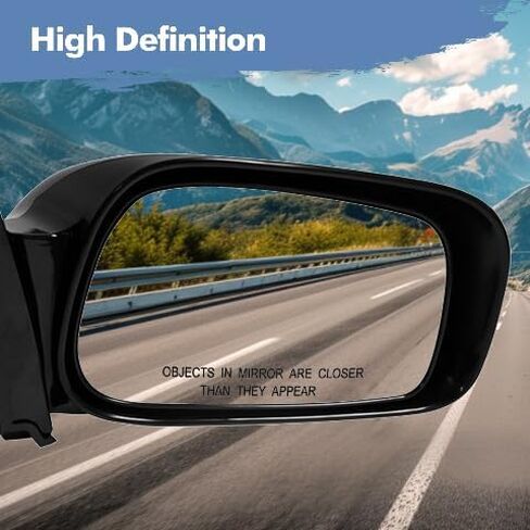 PM Auto Right Passenger Side Power Foldaway View Mirror Chrome/Convex+Warning Black Smooth 3H3P For 2003-2008 Toyota Matrix in Saudi Arabia