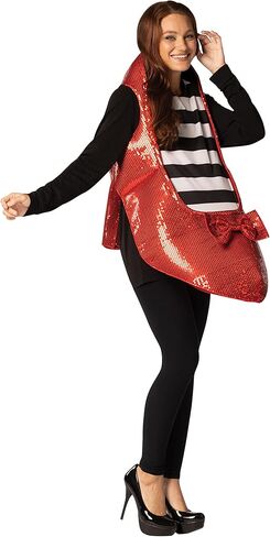 أحذية Rasta Imposta Ruby Red Slipper للهالوين أحذية بكعب عالٍ أزياء نسائية جديدة، مقاس واحد للبالغين in Saudi Arabia