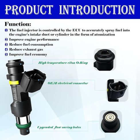 Set of 4 Upgraded Fuel Injectors Fit for Nissan:Nv200 2.0L 2013-2017,Sentra 2007-2012,Versa 2007-2012,Cube2009-2014, OEM # FBY2850,FJ056 in Kuwait
