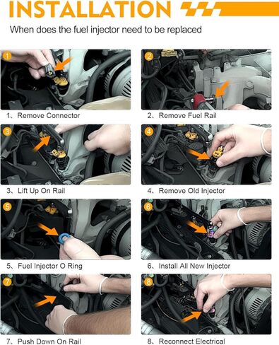 Fuel Injectors 04591851AA Fit For:-Jeep 5.7L Grand Cherokee 2008 2009 Commander 2006-2008 for:-Dodge Charger Dakota Durango for:-RAM 1500 For:-Chrysler 300 Aspen 4.7L 5.7L (Set of 8) in Kuwait