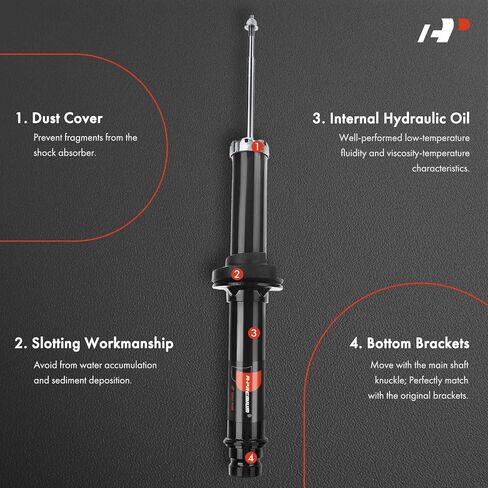 A-Premium Front Pair (2) Shock Absorber Compatible with Cadillac STS 2005 2006 2007 2008 2009, RWD Only, Driver and Passenger Side in Saudi Arabia