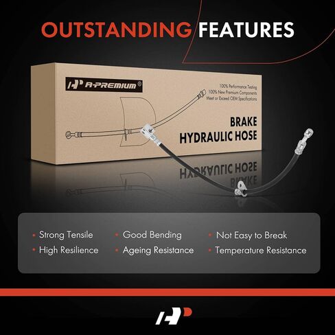خرطوم هيدروليكي لفرامل الراكب الأمامي A-Premium متوافق مع موديلات هوندا - مناسب 2007-2008 - استبدال # 01464SLNA00 in Saudi Arabia