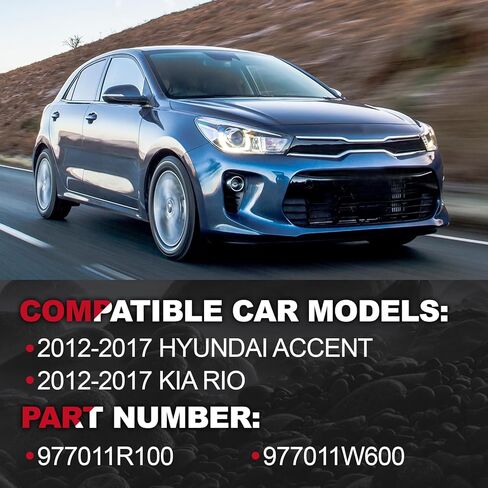 AC Compressor Compatible with Rio Accent 2012 2013 2014 2015 2016 2017 L4 1.6L Replace 977011R100,977011W600 Pre-filled with Compressor Oil in Kuwait