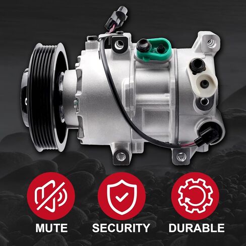 AC Compressor Compatible with Rio Accent 2012 2013 2014 2015 2016 2017 L4 1.6L Replace 977011R100,977011W600 Pre-filled with Compressor Oil in Kuwait