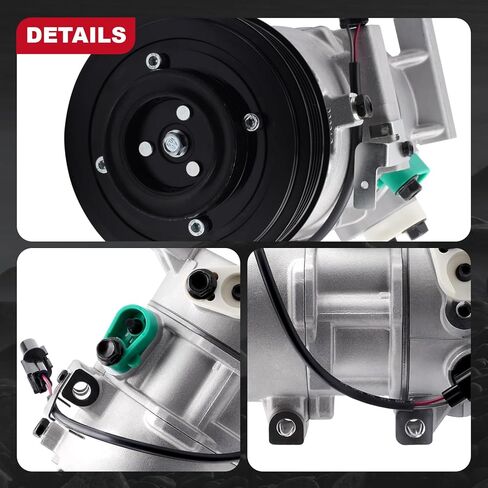 AC Compressor Compatible with Rio Accent 2012 2013 2014 2015 2016 2017 L4 1.6L Replace 977011R100,977011W600 Pre-filled with Compressor Oil in Kuwait