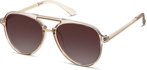 نظارات شمسية مستقطبة طراز Aviator للسيدات والرجال بإطار كبير بتصميم كلاسيكي عصري طراز السبعينيات CL1392 in Kuwait