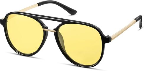 نظارات شمسية مستقطبة طراز Aviator للسيدات والرجال بإطار كبير بتصميم كلاسيكي عصري طراز السبعينيات CL1392 in Kuwait