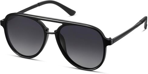 نظارات شمسية مستقطبة طراز Aviator للسيدات والرجال بإطار كبير بتصميم كلاسيكي عصري طراز السبعينيات CL1392 in Kuwait