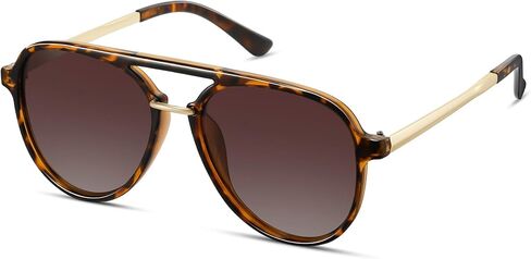 نظارات شمسية مستقطبة طراز Aviator للسيدات والرجال بإطار كبير بتصميم كلاسيكي عصري طراز السبعينيات CL1392 in Kuwait
