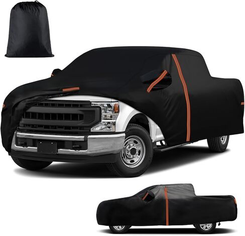 Waterproof Truck Cover for Ford F-250 / F-350 Super Duty SuperCrew 6.75' (1999–2007) & SuperCab 6.75' (2017–2022) – All-Weather Outdoor Pickup Cover with Zipper Door & Windproof Straps, Sun UV Protect in Saudi Arabia