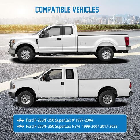 Waterproof Truck Cover for Ford F-250 / F-350 Super Duty SuperCrew 6.75' (1999–2007) & SuperCab 6.75' (2017–2022) – All-Weather Outdoor Pickup Cover with Zipper Door & Windproof Straps, Sun UV Protect in Saudi Arabia
