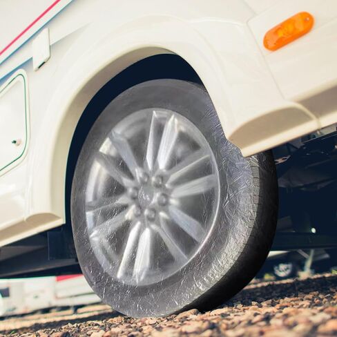 Disposable Tire Covers for Truck Wheel Protection Transparent Plastic Tire Protectors with Elastic Design for Dustproof Repair Washing and Painting Maintenance in Saudi Arabia