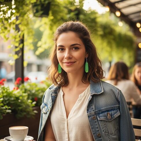 2 PCS Pickle Earrings for Women, Cute Pickle Jewelry, Fun Pickleball Earrings and Necklace, Unique Pickle Accessories for Everyday Wear, Lightweight and Comfortable Design in Kuwait