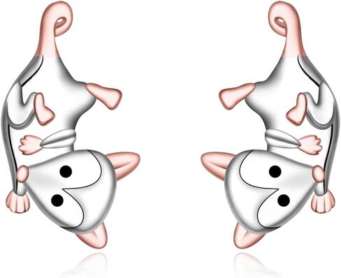 Cute Possum Earrings for Women - 925 Sterling Silver Opossum Stud Earrings Animal Jewelry Hypoallergenic Birthday Christmas Gift in Kuwait